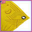 Tapisserie murale jaune à motif géométrique soleil levant - Décoration murale soleil levant-130099263