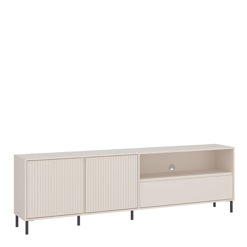 Unfinished TV Stand, 64.5cm H x 207.8cm L x 40cm W, Cashmere