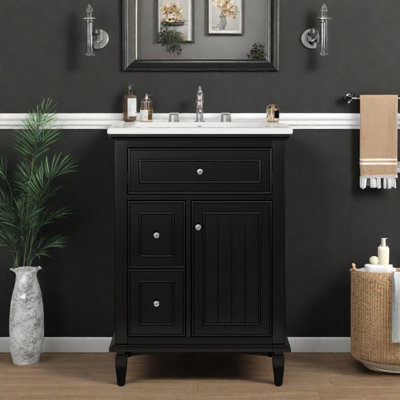 Meuble-lavabo 24 po avec lavabo en céramique