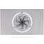 Ventilateurs de plafond 20 po avec ensemble, source de lumière DEL et télécommande, ventilateur DEL encastré moderne à intensité variable 3000-6500K, 6 vitesses, moteur à courant continu silencieux pour le salon, la chambre à coucher, la cuisine - blanc mat + bois