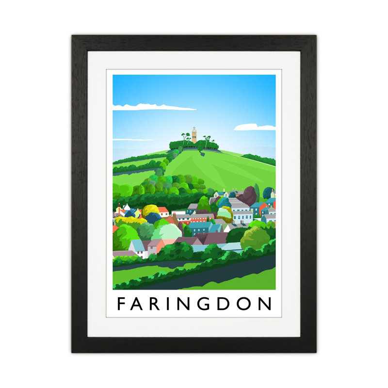 Faringdon Portrait by Richard O'Neill - Print, 53.5cm H x 43.5cm W x 3cm D, Black Framed