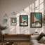 Figures In Geometric Space Modernist - Print-282967244-282967245