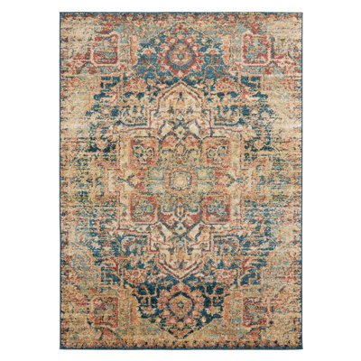 Hicklin Synthetic Oriental Indoor Rug