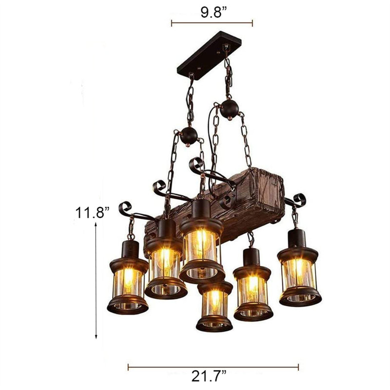 Lustre géométrique à 6 lumières Nishank