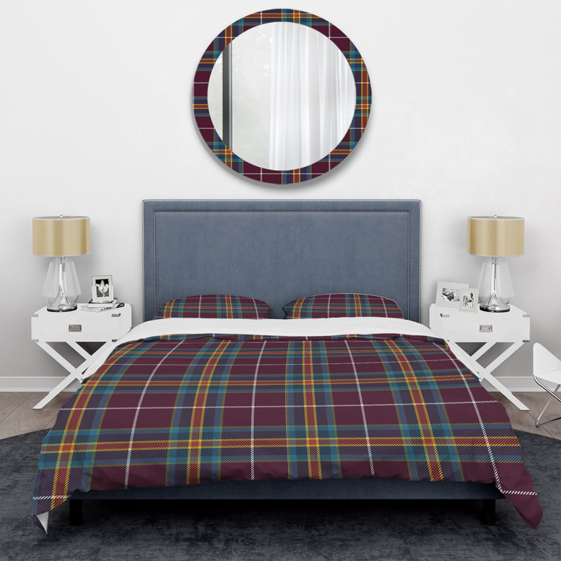 Ensemble de housse de couette en microfibre rouge / jaune / bleu 3 pièces, Housse de couette pour très grand lit et 2 très