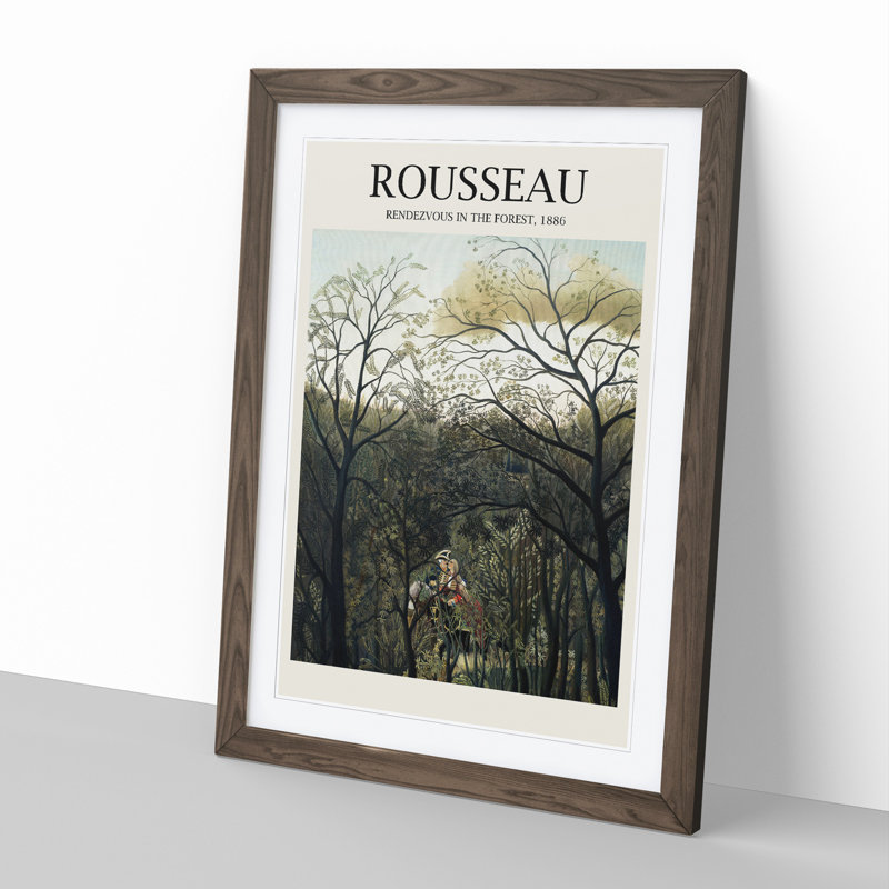 Rendezvous in the Forest by Henri Rousseau - Picture Frame Graphic Art, 65cm H x 48cm W x 2cm D