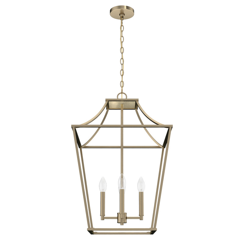 Laurel Ridge 4 Light Lantern Pendant, Alturas Gold