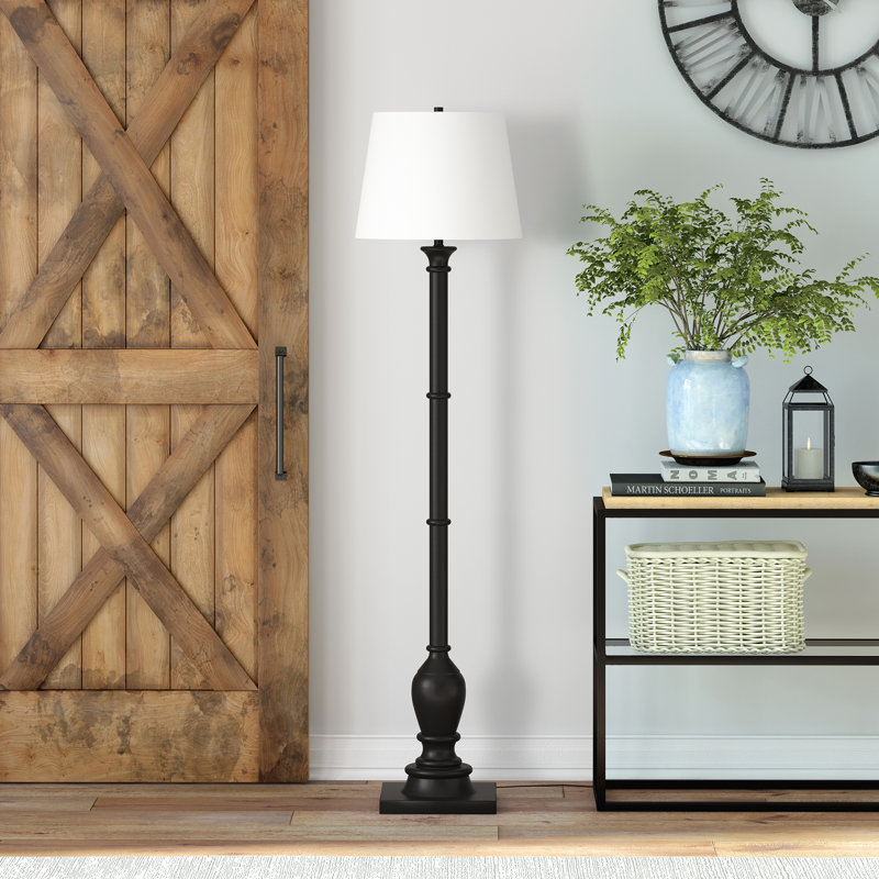 Minnie 68'' Blackened Bronze Traditional Floor Lamp with Outlet