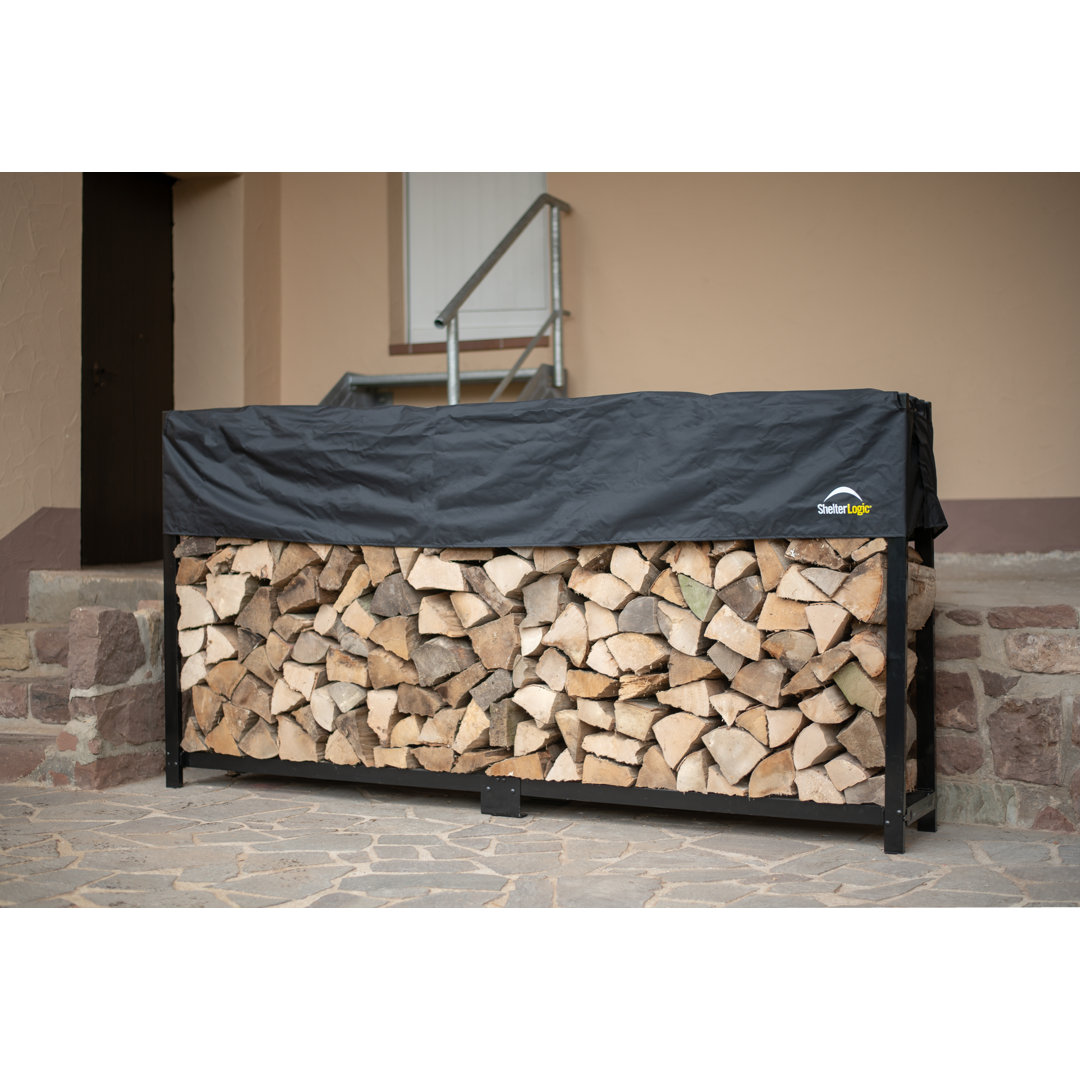 239 cm x 36 cm Holzscheitregal aus Metall