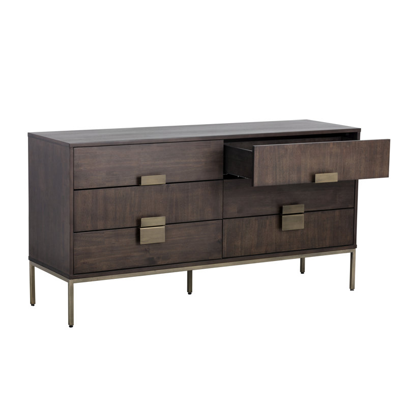 6 - Drawer Dresser, Brown