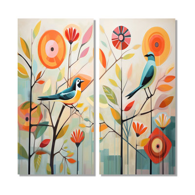 Green Mid Century Mod Nature IV - Abstract Midcentury Canvas Prints