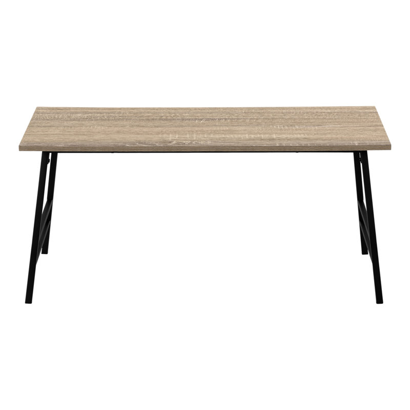 Rectangular Coffee Table, Accent Table, Cocktail Table, Center Table, Taupe Top/Black Base