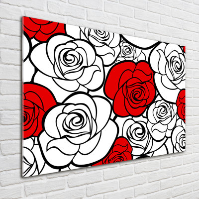 Roses - No Frame Print on Glass