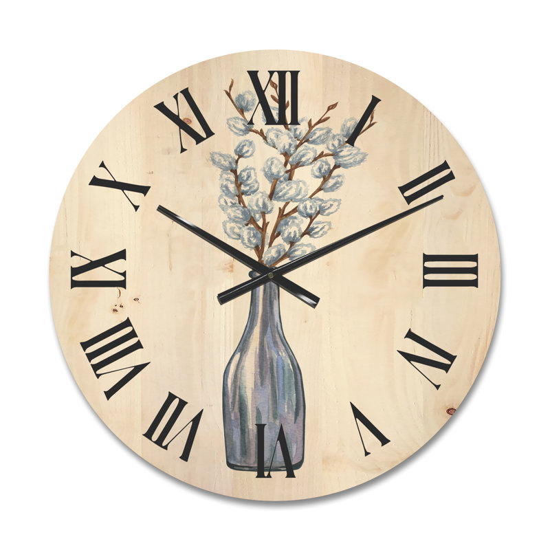 Horloge murale Bunch of Pussy Willow, Moyen