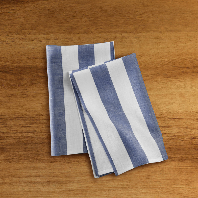 Cabana Kitchen Towel, Navy and White