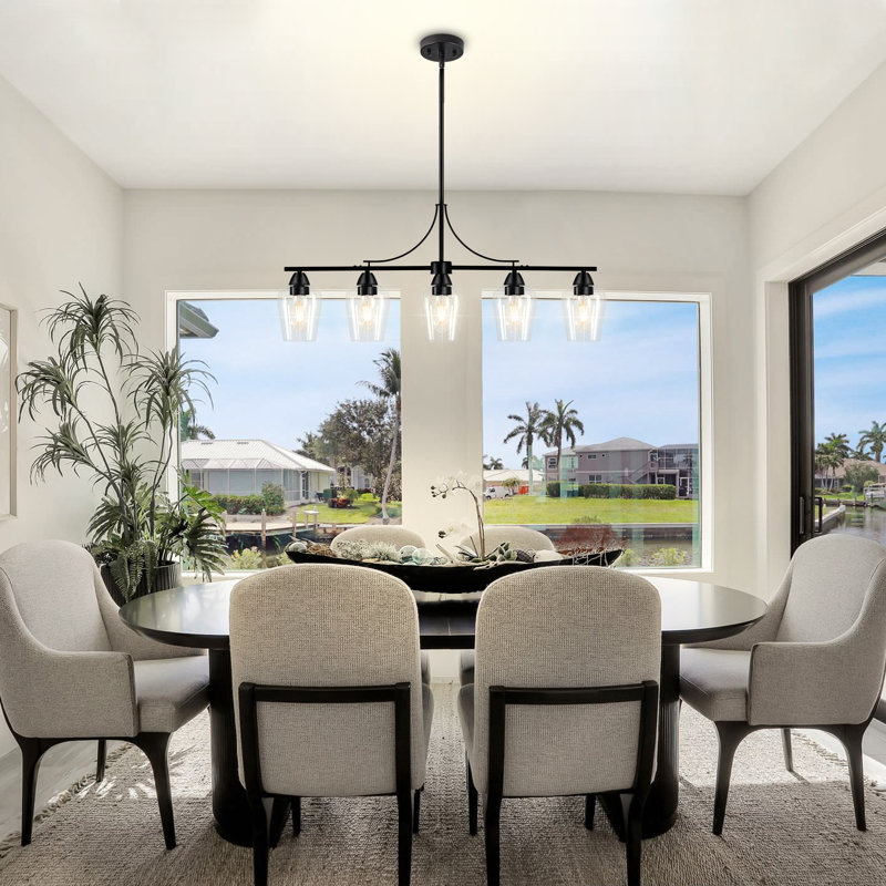5 - Lights Chandelier Dining Room Chandelier Kitchen Island Lighting Black Chandelier Modern Chandelier