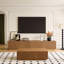 TV Media Unit with Cable Management, 220cm Wide in Walnut Finish, Multi-Shelf Storage Design Fast Dispatch From UK Warehouse – Dispatched Within 2 Days