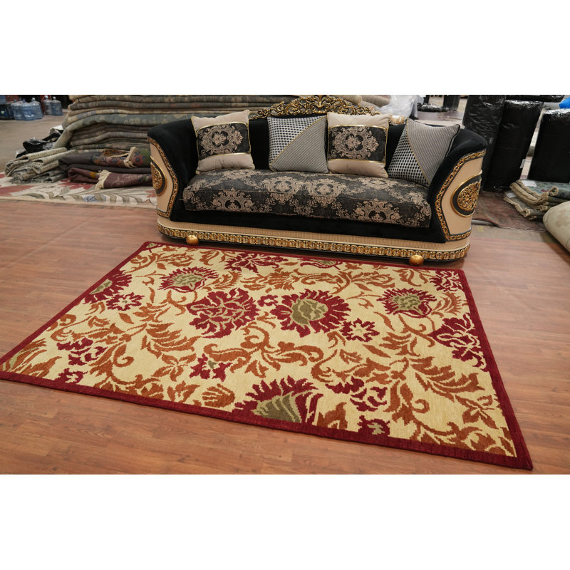Tapis indien à motif floral All-Over 5 x 8