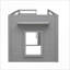 Lit mezzanine simple avec armoire de rangement Pinewood Tablette - gris, aucun sommier nécessaire