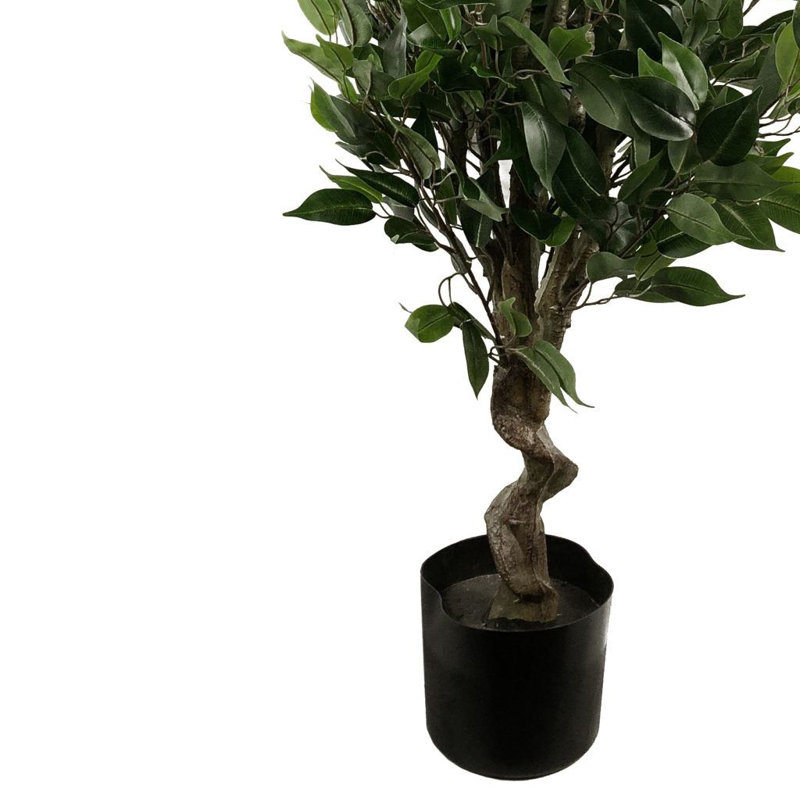 Faux Tree in Metal Planter, 110cm H x 60cm W x 60cm D, Copper