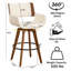 Tabourets pivotants rembourrés en similicuir Modern-378725760-378725820