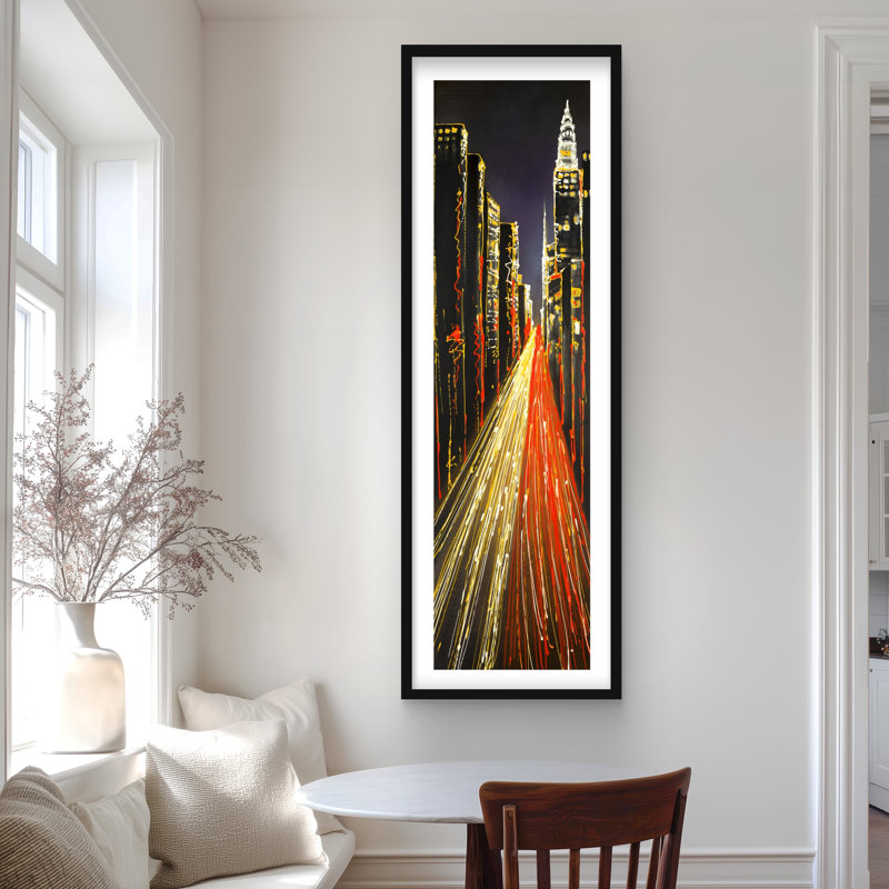 Lively City - Framed Matted Print for Home Decor