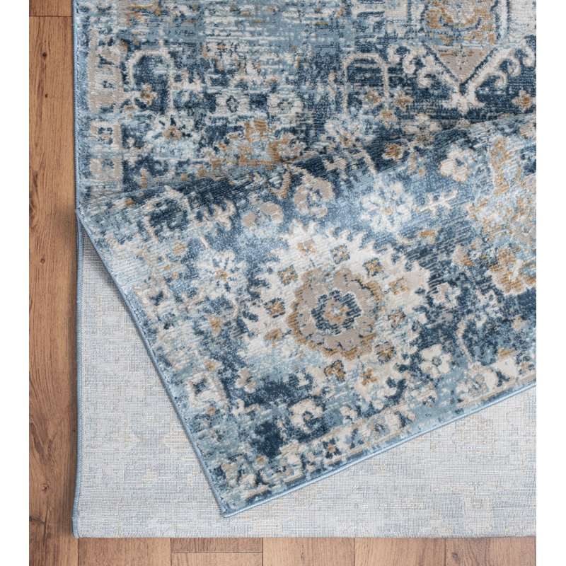 Blue Area Rug - 2 Ft. 7 In. X 7 Ft. 3 In. Runner, Runner 2'7" x 7'3"