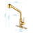Single Handle Pull Out Kitchen Sink Faucet In Brushed Gold - 360 Rotatable, Two Water Flow Settings For Different Applications, Corrosion Coating, Easy To Control Temperature And Rate, Stainless-157153502