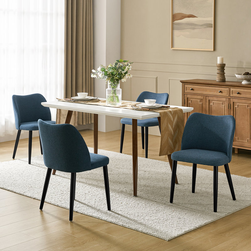  Ensemble de chaises de salle à manger l 18,5 po Kanalu, 4, Marine