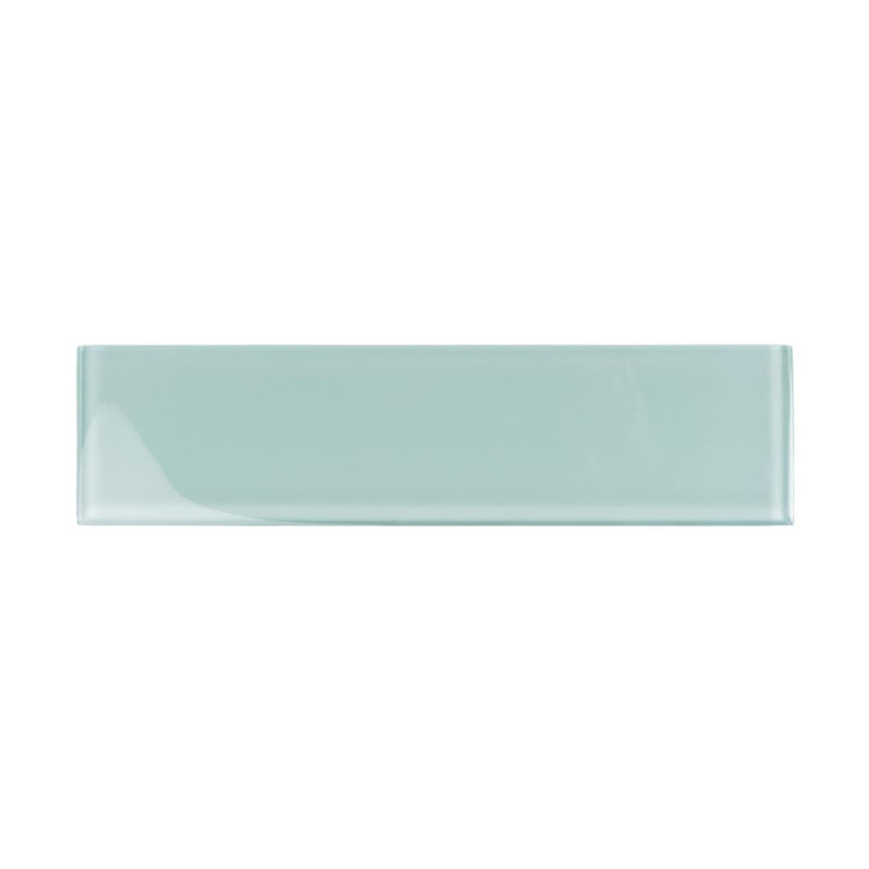 3" X 12" Glass Brick Look Subway Wall Tile, Light Blue