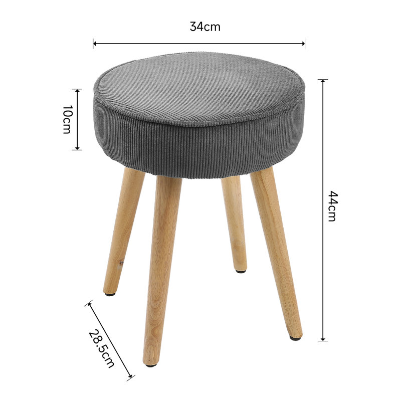 Solid + Manufactured Wood Accent Stool