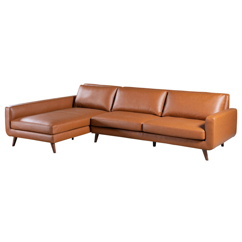 Canapé modulaire en cuir Garland, Orienté à gauche (vu de face)