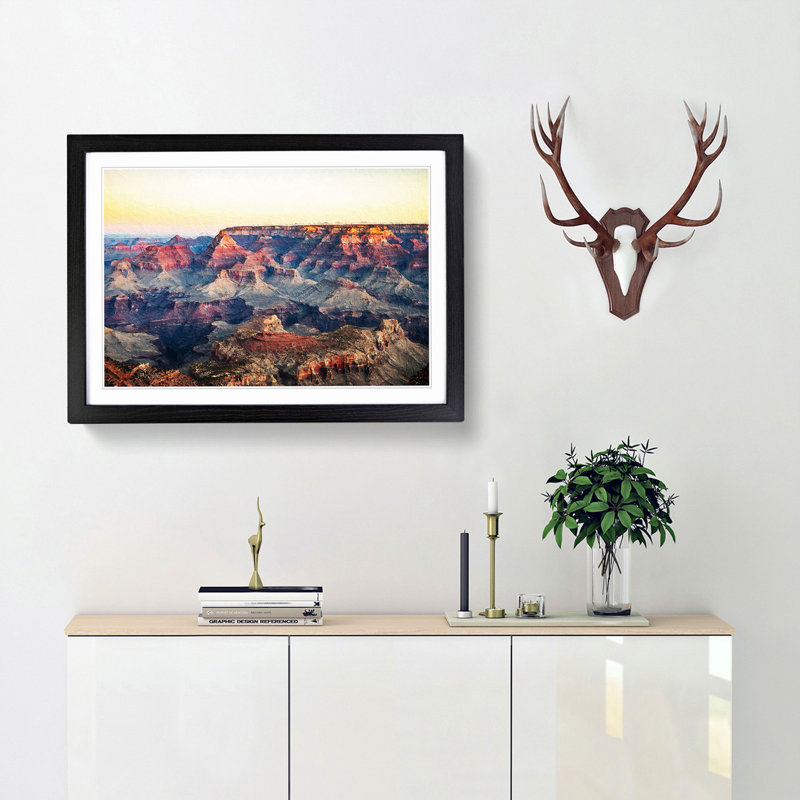 The Grand Canyon Arizona - Picture Frame Painting Print, Black Framed, 48cm H x 65cm W x 2cm D