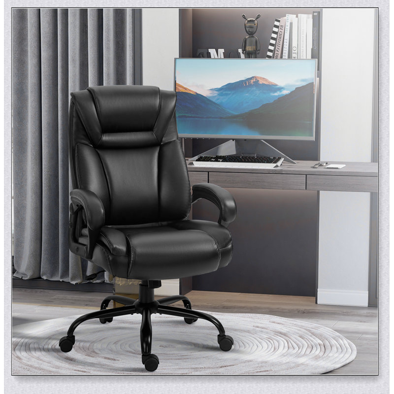 Fauteuil de bureau Big et Tall 400lbs, Noir