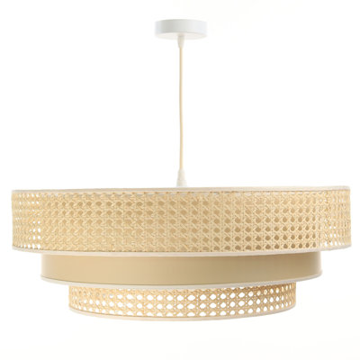 Wampum 1 - Light Cream Geometric Pendant