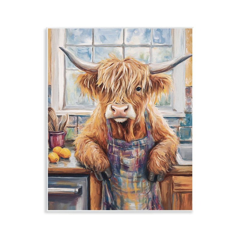 Plaque murale Kitchen Kitchen Chef Cow, design par Nina Blue