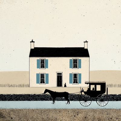 Quiet Road Home Wrapped Canvas Wall Art