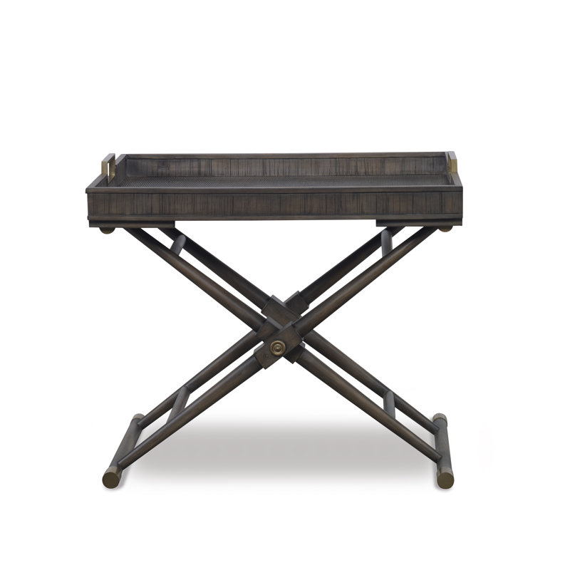 Caribe Solid Wood End Table, Mink Gray