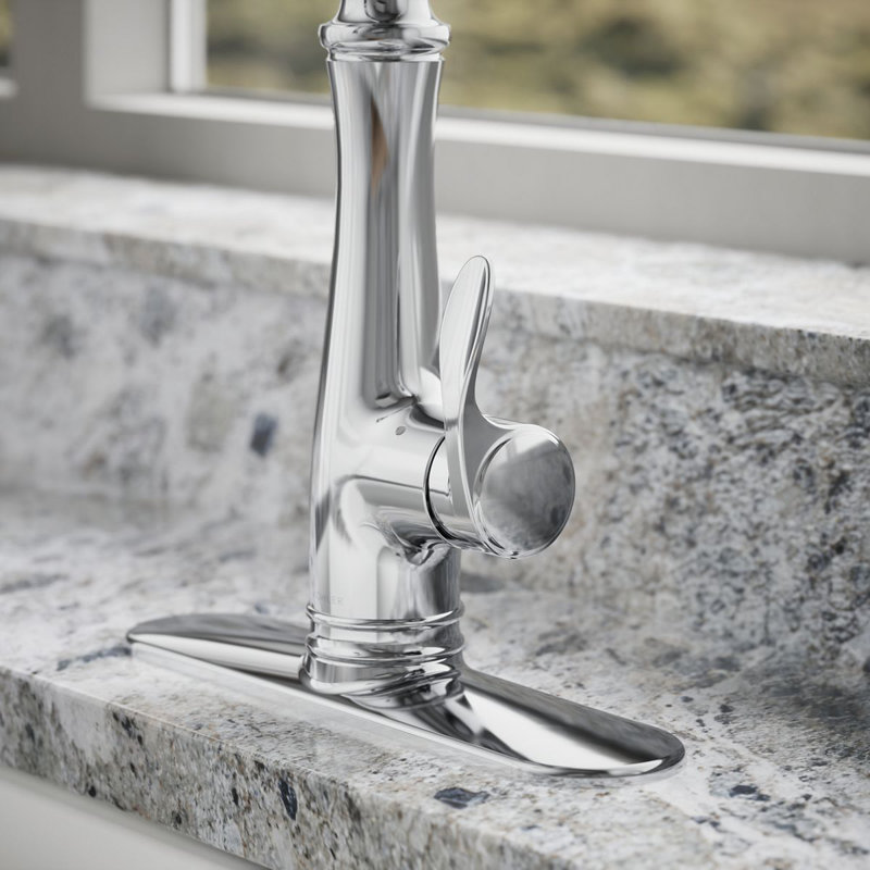 Robinet de cuisine rétractable sans contact Kohler Bellera, robinet d'évier de cuisine à poignée simple avec pulvérisateur rétractable à trois fonctions