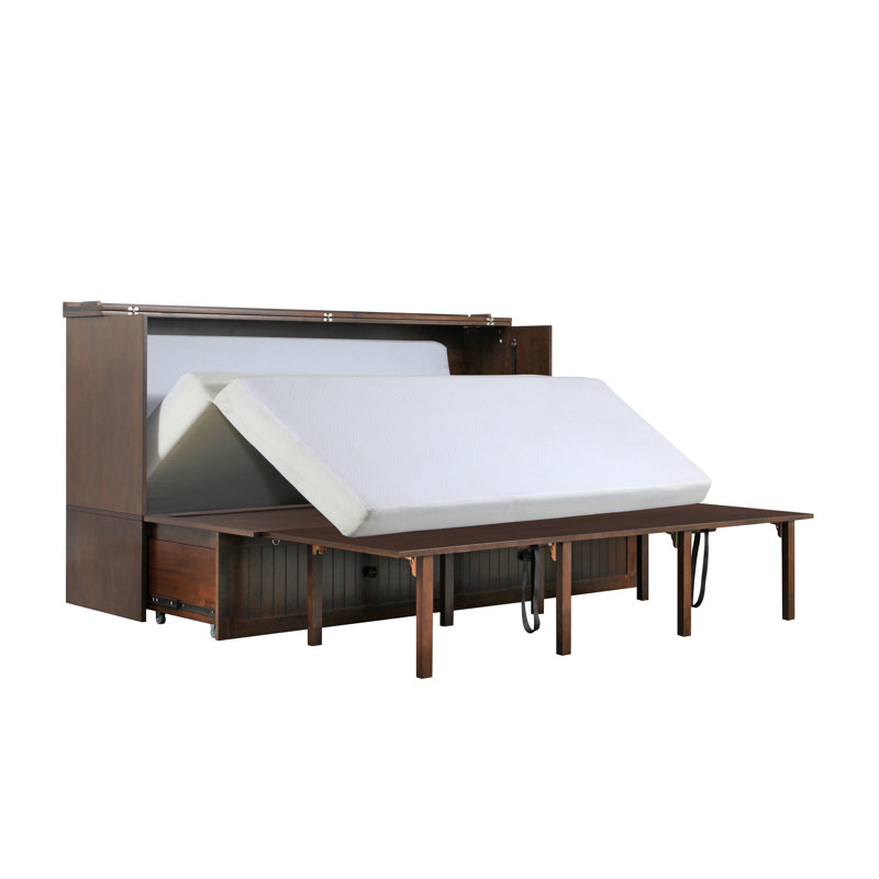 Tuscany Cabinet Bed, Brown, Queen
