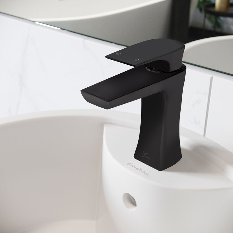 Monaco Single Hole, Single-Handle, Bathroom Faucet, Matte Black