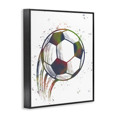 Splatter Soccer Ball Framed Giclee, design by Marcus Prime