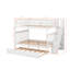 Lit superposé double au dessus d'un lit double avec escalier et lit gigogne-1782296186-1782296185