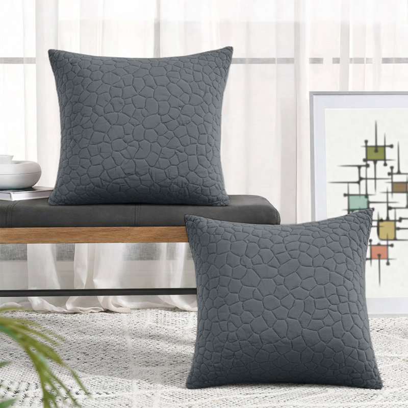 Square Cushion, Charcoal