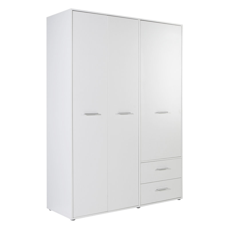 Mokkaro Manufactured Wood Wardrobe, White