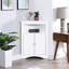 Armoire de rangement blanche, pour salon ou salle de bain, 31 cm de large, 82 cm de hauteur, emballée en 3 pièces, hauteur du coin, finition imperméable.