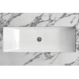 Rossendale 91 Rectangular 36-1/8" Undermount or Drop-in Lavatory Sink in Volcanic Limestone with Internal Overflow