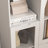 Wooden Floor Cabinet With 2 Glass Doors And 2 Storage Space,Living Room Bathroom Entryway-1245414197