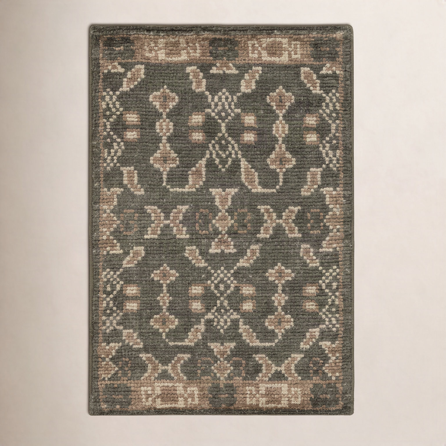 Vanna Hand-Knotted Oriental Wool Rug, Green, 8'9x11'9