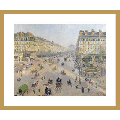 «The Avenue de L'Opera Paris Sunlight Winter Morning» par Camille Pissarro, impression giclée encadrée